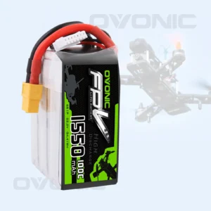OVONIC 1550mAh 6S 22.2V 100C LiPo Battery – XT60 Connector for FPV Freestyle & Racing Drones, Premium.Details below.