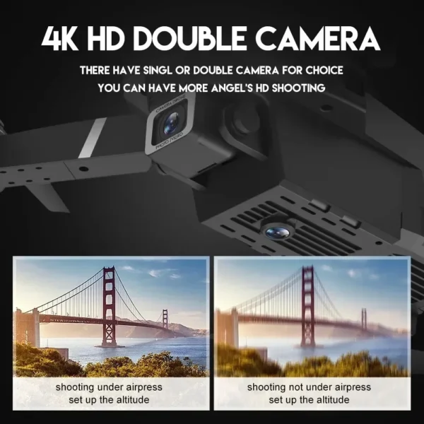 2024 E88Pro RC Drone 4K Professinal With 3 Battery 1080P Wide Angle HD Camera Foldable Helicopter WIFI FPV Height Hold Gift Toy - Image 3