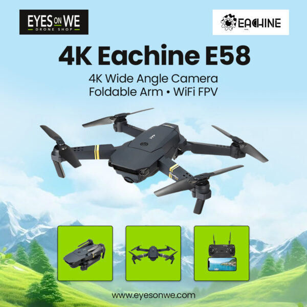 E58 Beginner  Drone with Foldable Arms and FPV Camera
