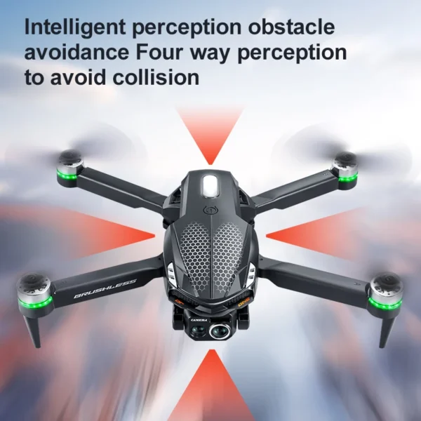 2025 S168 RC Drone Brushless Motor 8K HD Dual Cameras Optical Flow Positioning and Intelligent Obstacle Avoidance Aircraft Toy - Image 4