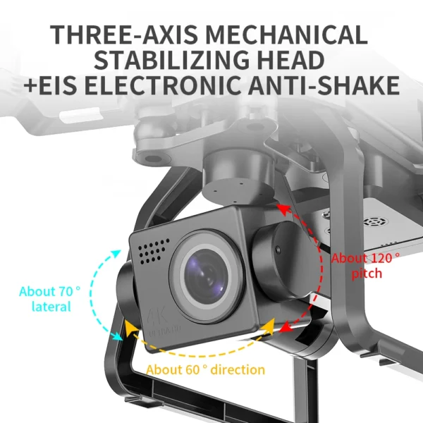 SJRC F7 4K Pro GPS Drone With Wifi FPV HD Camera 3-axis Gimbal Professional Rc Dron EIS Brushless Quadcopter Vs SG906 Max F11 4K - Image 9
